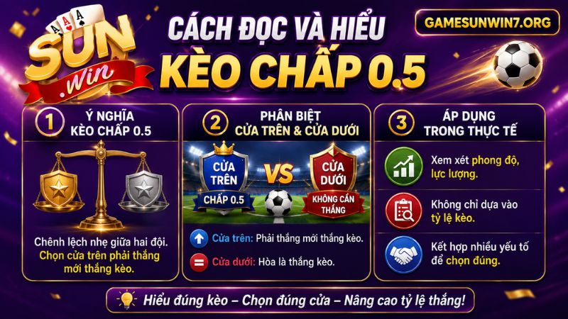 Cách đọc và hiểu Kèo chấp 0.5