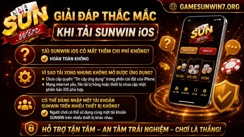 Giải đáp các thắc mắc khi tải SUNWIN iOS