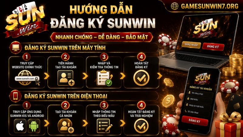 Hướng dẫn quy trình đăng ký SUNWIN đơn giản nhất
