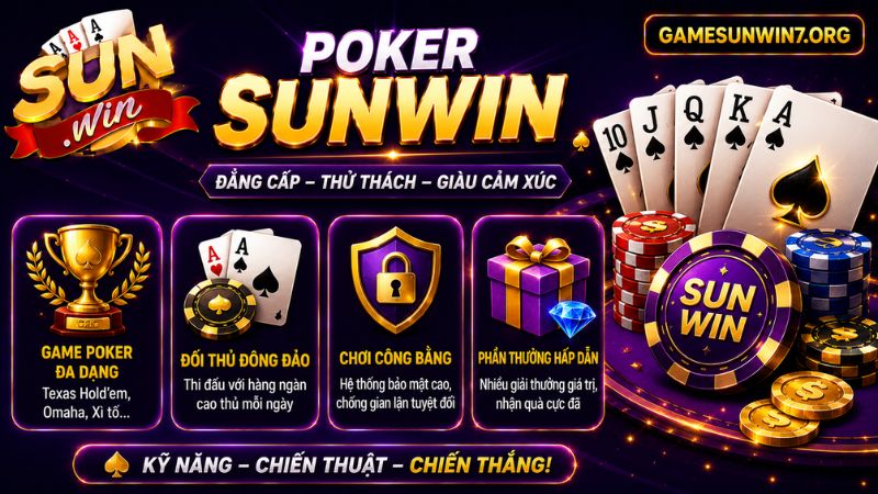 Giải mã chi tiết thông tin về game bài Poker Sunwin