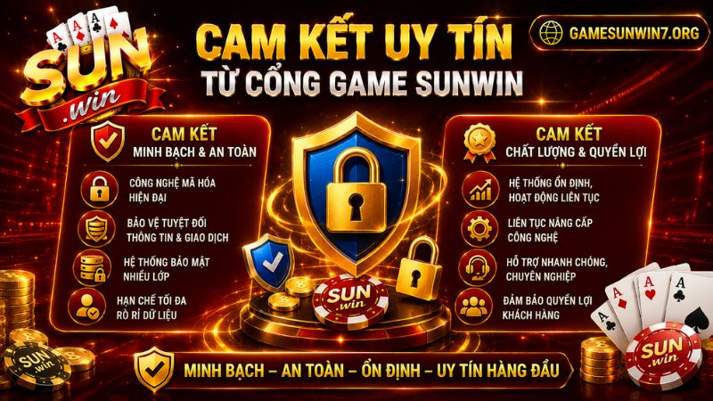 Cam kết uy tín và chất lượng từ cổng game SUNWIN