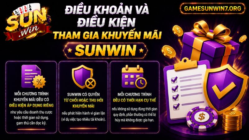 Điều khoản và điều kiện tham gia khuyến mãi SUNWIN
