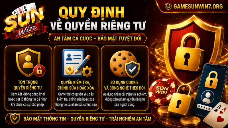 Quy định chính sách bảo mật về quyền riêng tư trên SUNWIN