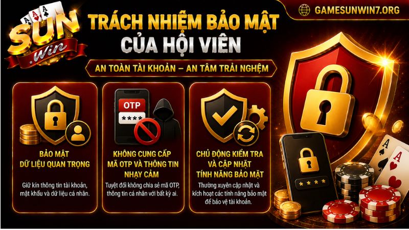Trách nhiệm bảo mật của hội viên khi tham gia SUNWIN