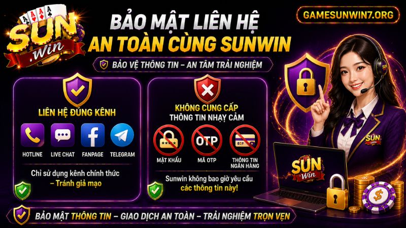 Vấn đề bảo mật khi liên hệ SUNWIN